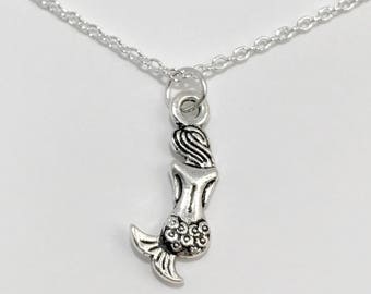 Mermaid Necklace/Silver Mermaid Necklace/Under the Sea Necklace/Ocean Necklace