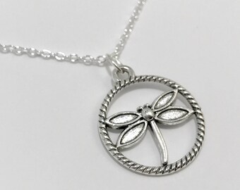 Silver Dragonfly Necklace/Dragongly Necklace/Outlander Dragonfly Necklace