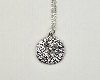 Sand Dollar Necklace/Silver Sand Dollar Necklace/Under the Sea Necklace/Ocean Necklace