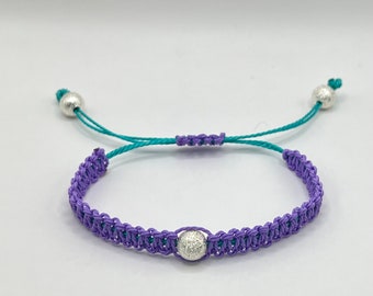 Mermaid Bracelet/Macrame Bracelet/Friendship Bracelet/Purple Mermaid Bracelet/Stardust Ball Bracelet/Under the Sea Bracelet