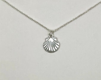 Shell Necklace/Silver Shell Necklace/Ocean Necklace/Under the Sea Necklace