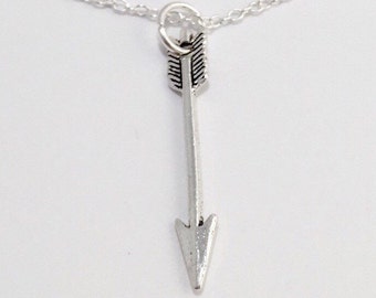 Arrow Necklace/ Silver Arrow Necklace/Antique Silver Arrow Necklace