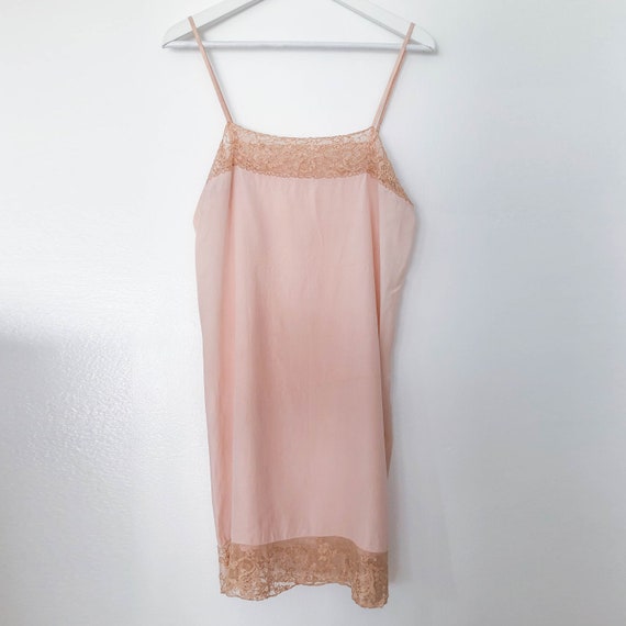 Vintage Pink Slip Lace Trim 30s