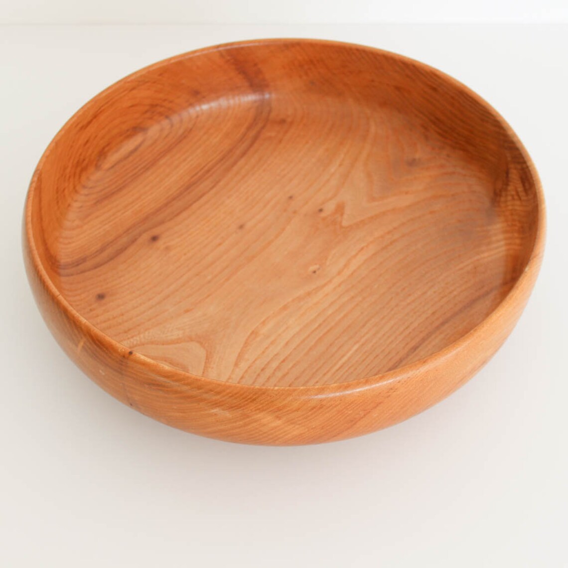 Vintage Large Wooden Serving Bowl Etsy