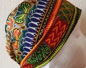 New Green (1) Multicoloured Dashiki African Print Scarf Head, Shawl Wrap Bandanna