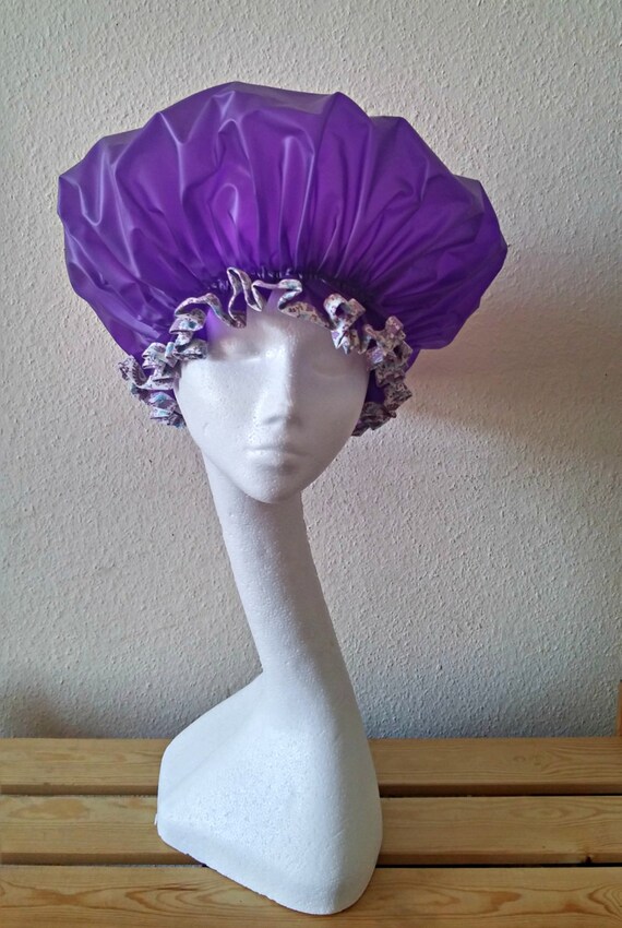 purple shower cap