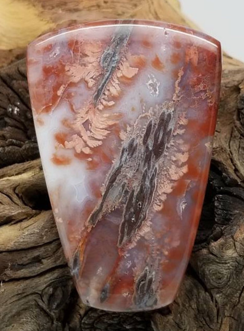 Cady Mountain Sicat Plume Agate Handmade Collector Cabochon