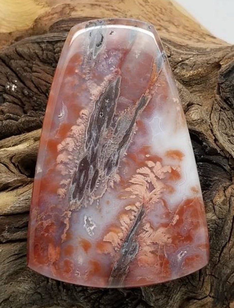 Cady Mountain Sicat Plume Agate Handmade Collector Cabochon