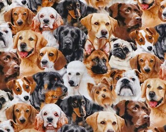 Dog Breeds - Best in Show - Pattern # 1312 Black - Elizabeth's Studio - 100% Cotton Woven Fabric, Choose Your Cut