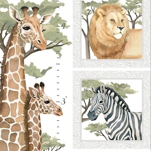 Wild One Wachstumskarte - 2/3 Yard Panel - #DP27686-10 - von Northcott - 100% Baumwollgewebe - Maße 60 x 110 cm