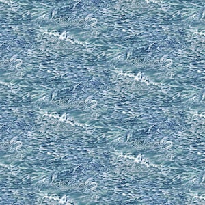 Safe Harbor Blue Green Waves – Muster Nr. 24964-44 – von Northcott – gewebter Stoff aus 100 % Baumwolle – Schnitt auswählen