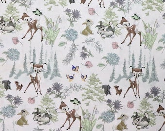 REST 30 cm - Disney - Disney Bambi Barnrum 72986 - Bambi och vänner - av Springs Creative - 100 % bomullsvävt tyg