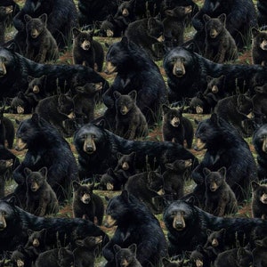 Bear&#39;s Den - Packed Bears - Pattern #DP27623-99 - by Northcott - 100% Cotton Woven Fabric - Choose Cut