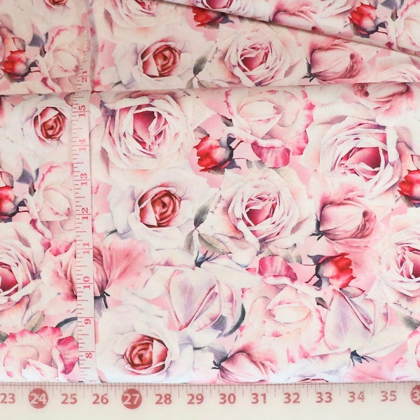 Rose Print Fabric - Etsy