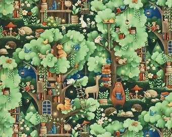FOREST FABLES - Pattern # 120-19614 - Forest Animals - Animal Village - Paintbrush Studio - 100% Cotton Woven Fabric - Choose Your Cut