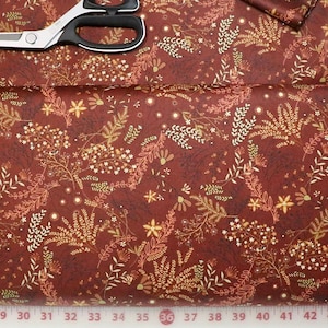 Best of Days - Pattern #2457-88 - Rich Autumn Red - Allover Flowers - Henry Glass Fabrics - 100% Cotton Woven Fabric - Choose Cut