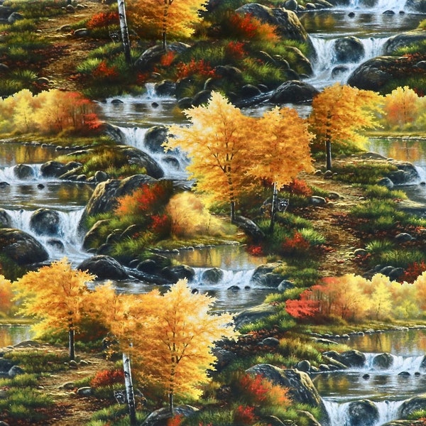 REMNANT 29.5 Inches - Nature Walk - Autumn Glory - by 3 Wishes Fabrics - #19179-MLT - 100% Quilting Cotton Woven Fabric