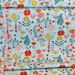 Flutter By - Butterfly Floral on Mint - #FLUT 2081 - by Dashwood Studio - 100% Cotton Woven Fabric - Choose Your Cut