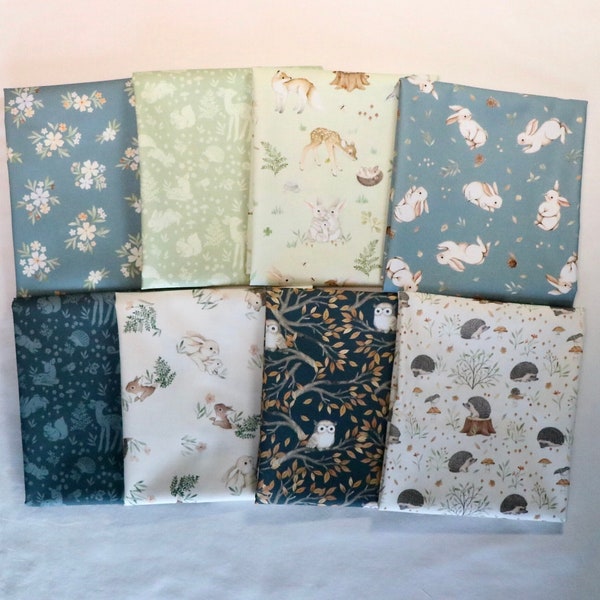 Little Forest - 8 Piece Fat Quarter Set - by Dear Stella - 100% Cotton Woven Fabric