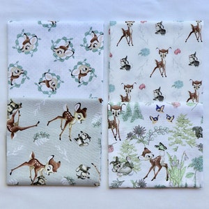 4 Fat Quarters, Bambi, by Springs Creative, Disney, 100% Cotton Woven Fabric