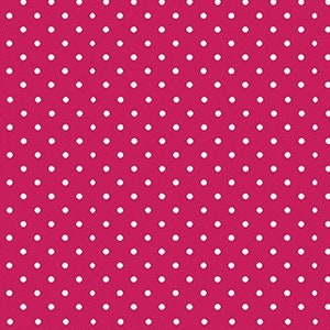 Spot by Makower - Mini Polka Dots Raspberry - #TP-830-P68 - 100% Cotton Woven Fabric - Choose Cut