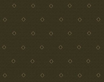 Scrap Happy - Diamond Dobbie - Forest - Pattern # GLA-2618Y-68 - Henry Glass Fabrics - 100% Cotton Woven Fabric - Choose Cut