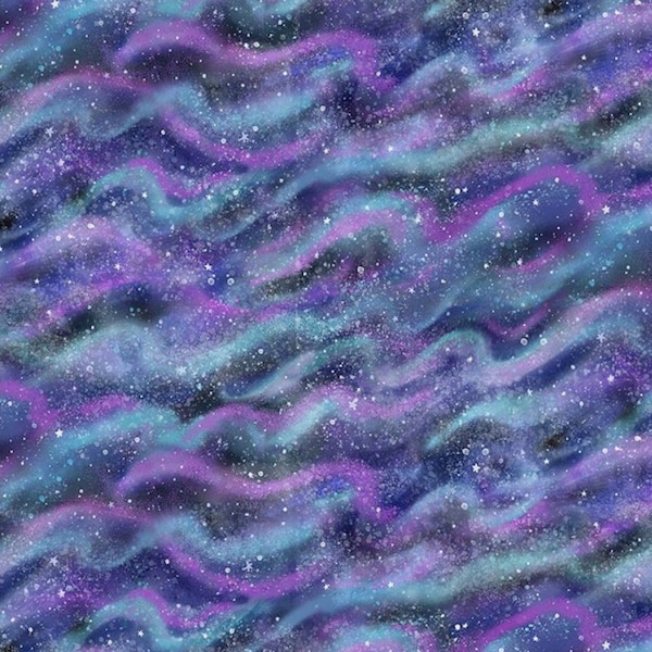 Arctic Nights Sky Texture - Pattern # C1144  NIGHT - Timeless Treasures - Northern Lights - 100% Cotton Woven Fabric - Choose Cut