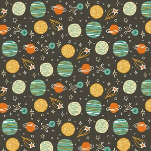 Space Monkey - Planets - Outer Space - Pattern # 120-21596 - by Paintbrush Studio - 100% Cotton Woven Fabric - Choose Your Cut
