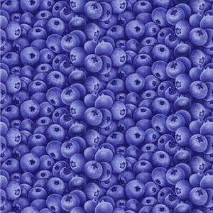 Berrylicious #1576-77 Blue - Packed Blueberries - by Henry Glass - 100% Cotton Woven Fabric - Choose Your Cut
