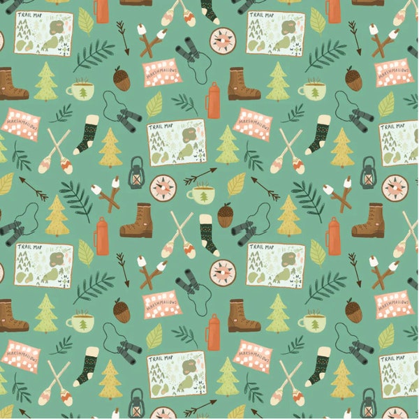 Cedar Camp Motifs - #2369 - by Dashwood Studio - 100% Cotton Woven Fabric - Choose Your Cut