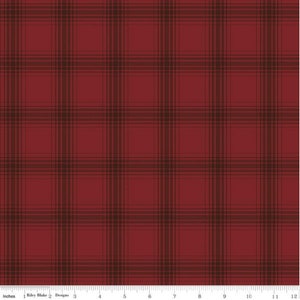 Plaid natalizio Farmhouse rosso - di Rile Blake - Coordinato natalizio - Tessuto in 100% cotone - Scegli il tuo taglio