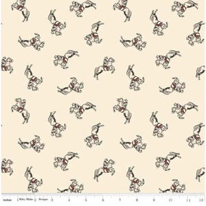 Cowboys Cowboy Cream - # C15491-CREAM - by Riley Blake - 100% Cotton Woven Fabric - Choose Your Cut