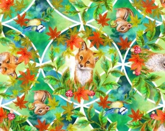 Auburn Fox - Patchwork - Green - Pattern #STU-6229-66 - by Studio E - 100% Cotton Woven Fabric - Choose Your Cut