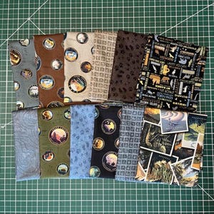 Nationalparks - 12 Teiliges Fat Quarter Set - von Riley Blake - Stoff aus 100% Baumwolle