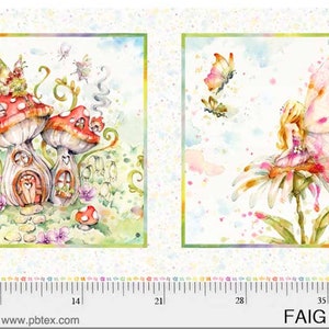 Fairy Garden - 2/3 Yard Fabric Panel - #FAIG 5152 PA - By P & B Textiles - 100% Cotton Woven Fabric Panel