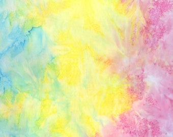 BATIK - Watercolor Sunshine PINK MULTI - 843Q-2  - by Anthology - 100% Cotton - Choose Your Cut