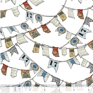 Set Sail - Flags - # 28495 -Z - by Quilting Treasures - 100% Cotton Woven Fabric - Choose Cut