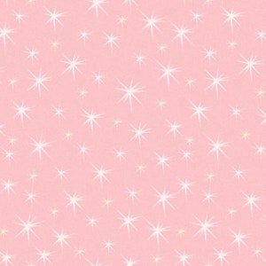 REMNANT 26 Inches - Prima Ballerina - Stars & Lights - Pink - #GLA-2748-22 - by Henry Glass - 100% Cotton Woven Fabric
