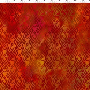 Dragons - Red / Orange - #5-DRG-1 - In the Beginning Fabrics - 100% Cotton Woven Fabric, Choose Your Cut