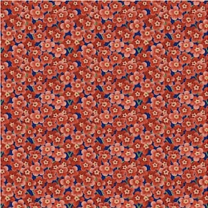 Enchanted Forest - # 1553-87 Red - Packed Little Flowers - by Henry Glass - 100% Cotton Woven Fabric - Choose Your Cut