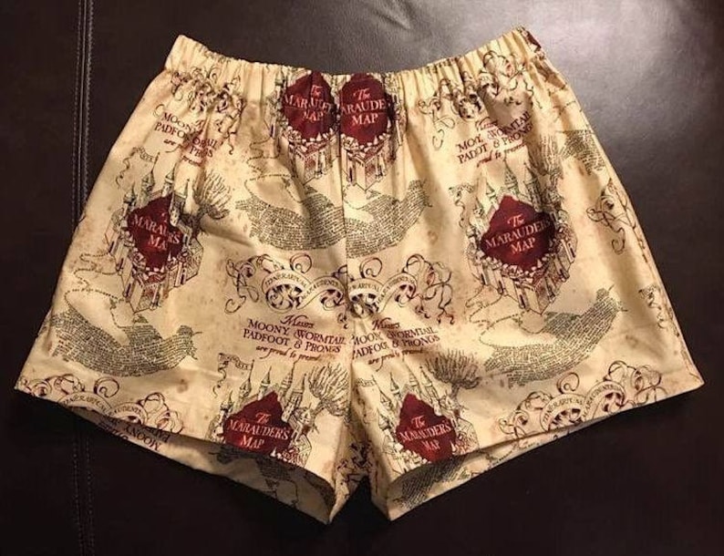 World of the Wizards Maps and Place Names CUSTOM BOXER SHORTS Made to Order Choose Size and Pattern