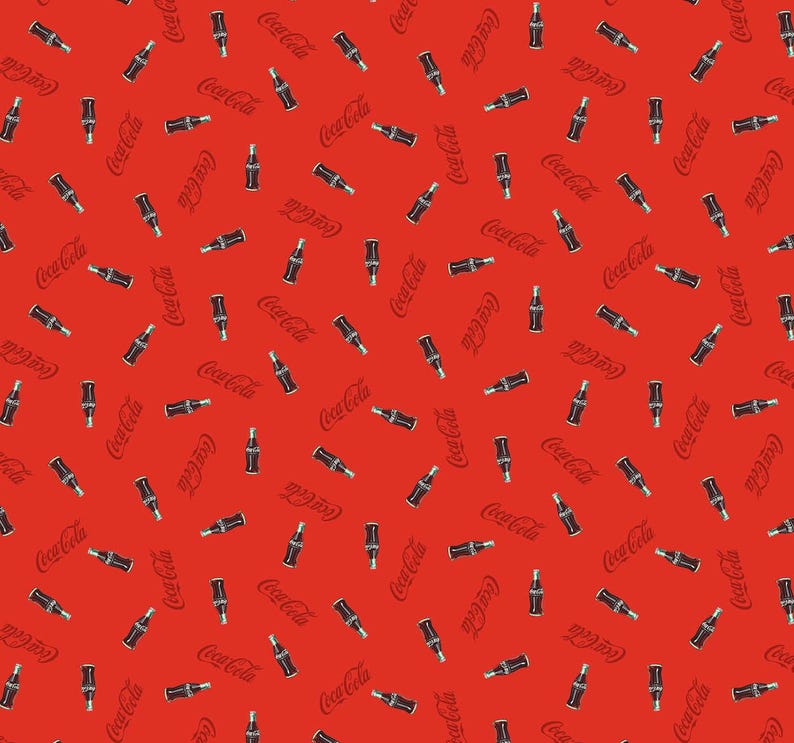 Coca-cola Tossed Bottles - Pattern # CC1008-26 - by Northcott - 100% ...