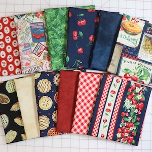 Cherry Harvest - 12 Piece Fat Quarter Set - by Timeless Treasures - 100% Cotton Woven Fabric
