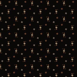Cheddar and Coal III - #1481D-BLACK - by Pam Buda - Black Triangle Dots  - Marcus Fabrics - 100% Cotton Woven Fabric - Choose Your Cut