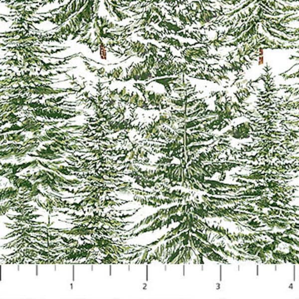 Alpine Winter - Pine Trees - Pattern # 24343-72 - by Northcott - 100% Cotton Woven Fabric, Choose Your Cut