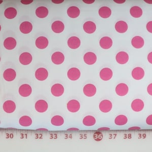 End of Bolt 1 yd 4 inches - Large Pink Polka Dots on White - Pattern #1649-28894-ZP - by Quilting Treasures - 100% Cotton Woven Fabric