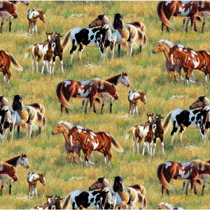 Pasture Buddies #7208 Gold - Scenic - door Elizabeth&#39;s Studio - 100% katoen geweven stof - Kies uw snit