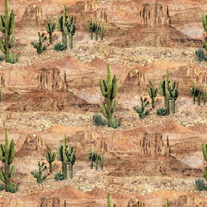 Sedona Spirit #DP28246-34 Landschaft hell Rost - von Northcott - 100% Baumwolle Webstoff - Wählen Sie Ihren Schnitt