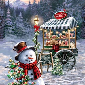 Snowman - 2/3 Yard Panel - # CD2880 - Designed by Dona Gelsinger for Timeless Treasures - 100% Cotton Woven Fabric