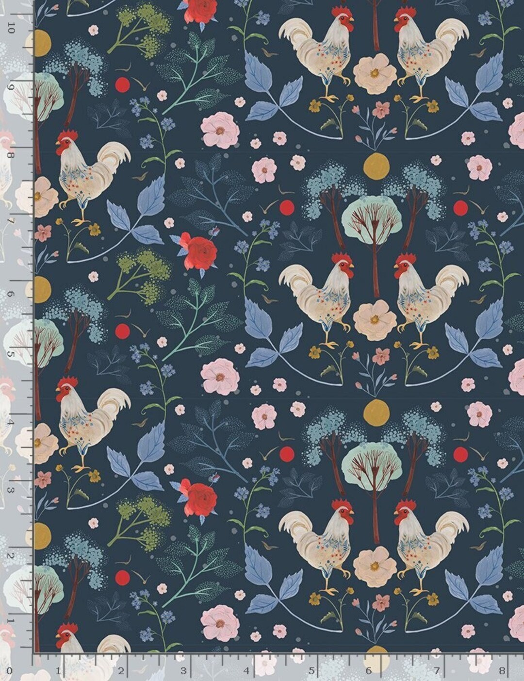 Cottage Roosters Quilted Sofa Cover NCU0LDH383